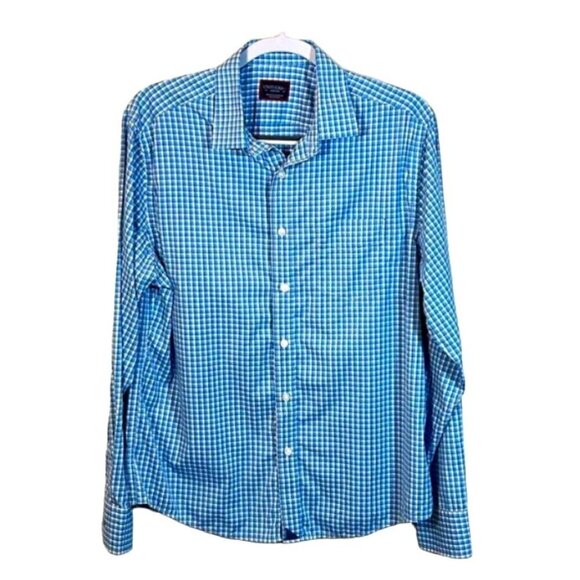 UNTUCKit Men's Plaid Button down Long Sleeve in blue size Medium - Picture 1 of 8